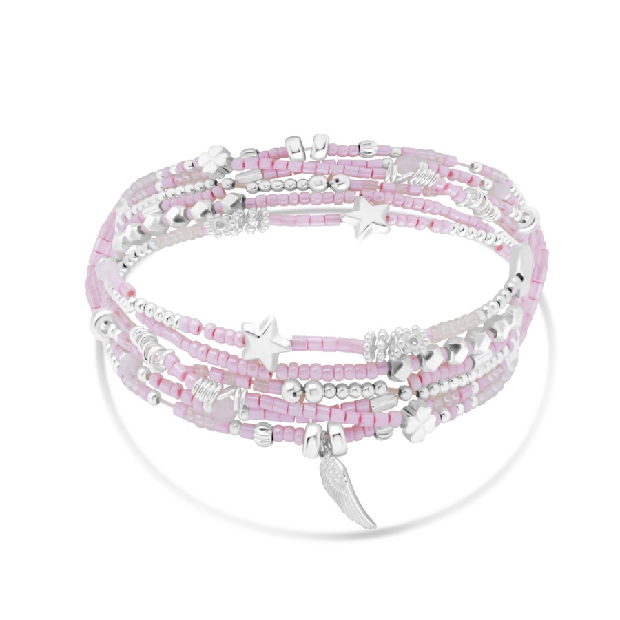 Camila pink bracelet-Elastic bracelets-Enomis