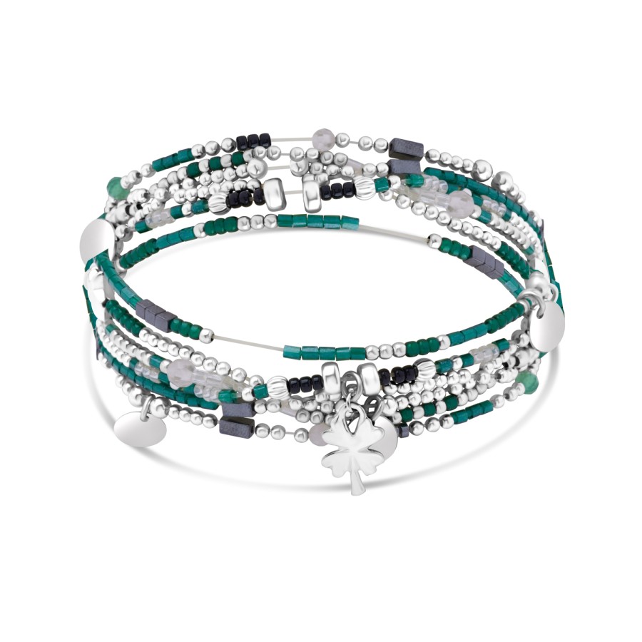 Camila green bracelet -Elastic bracelets-Enomis