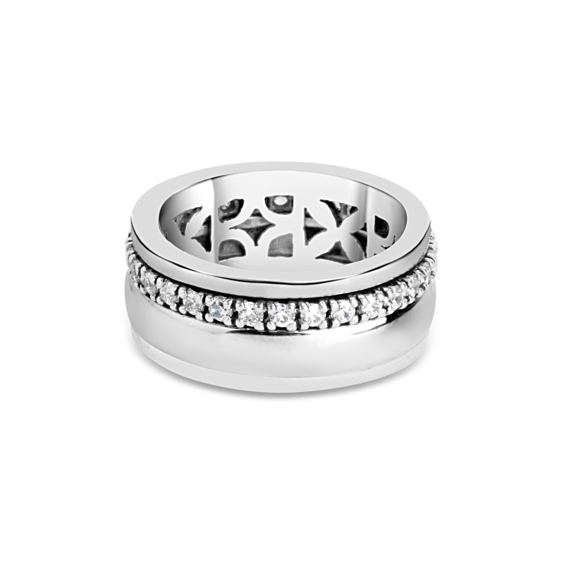 Silver Fedra Meditation ring-Meditation rings-Enomis